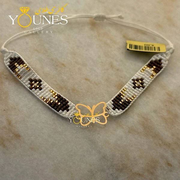 دستبند میوکی پروانه لیزری طلا